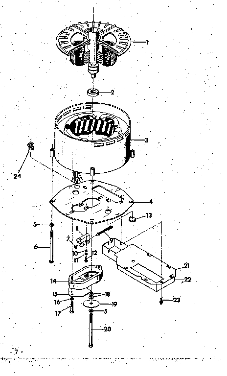 Generac 6208-2 rotor and fan assembly diagram