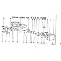 Craftsman 98545008 repair parts for 5 g.p.m. pump diagram