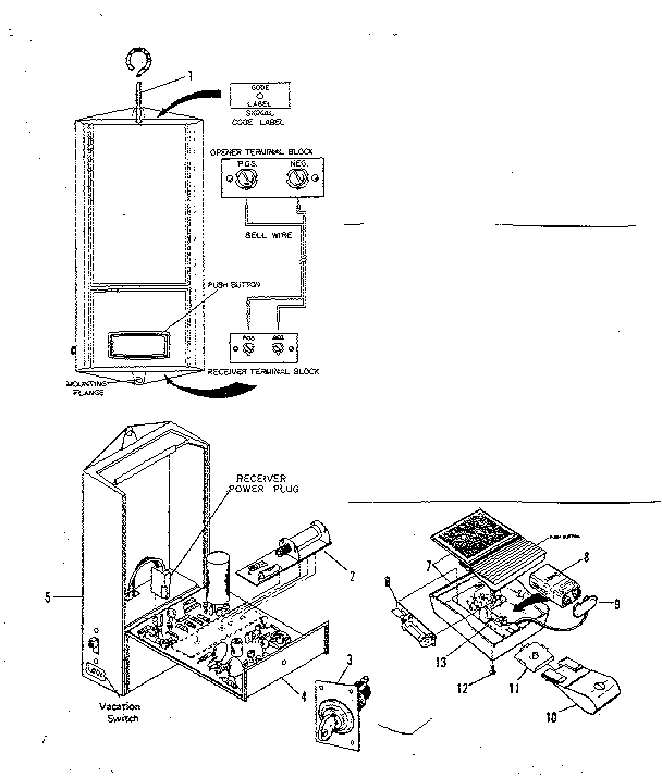 Craftsman 139652301 radio controls and gdo accessories diagram