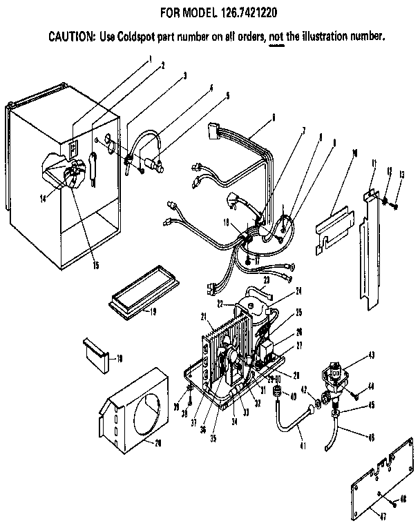 Kenmore 1267421220 unit parts diagram