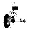 Craftsman 917575102 hubs, wheels and fuel tank assembly diagram