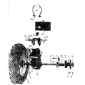 Craftsman 917575119 hubs, wheels and fuel tank assembly diagram