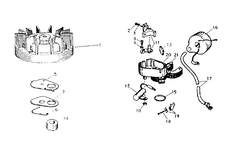Craftsman 91760030 magneto #610545 diagram