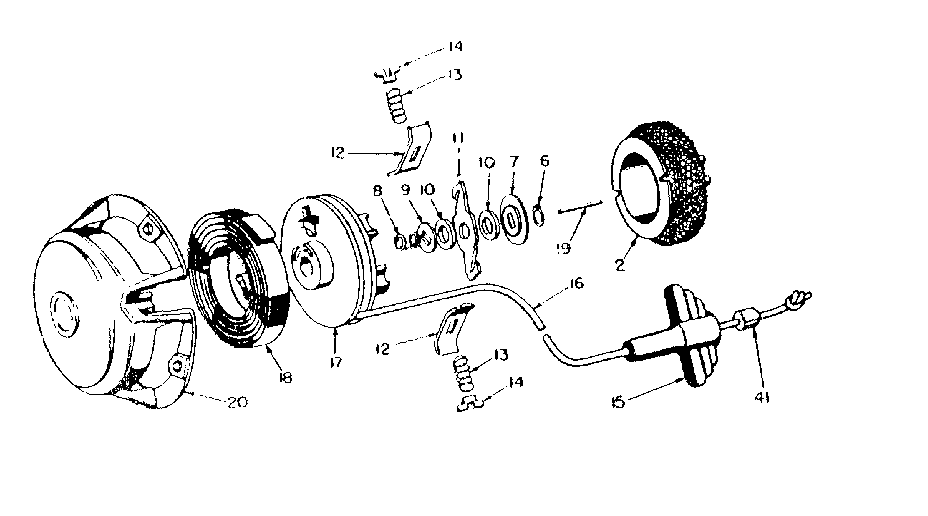 Craftsman 91760030 rewind starter #590292 diagram