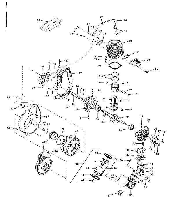 Craftsman 91760030 engine type 1152a -- model ah47 diagram