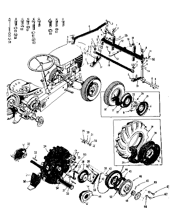 Craftsman 91760622 wheel assembly diagram