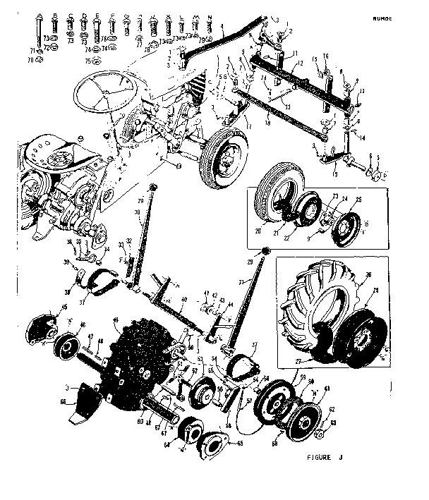 Craftsman 91760617 wheel assembly diagram