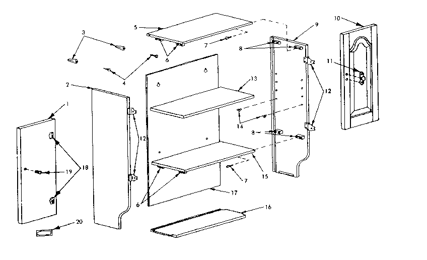 Sears 411410520 unit parts diagram