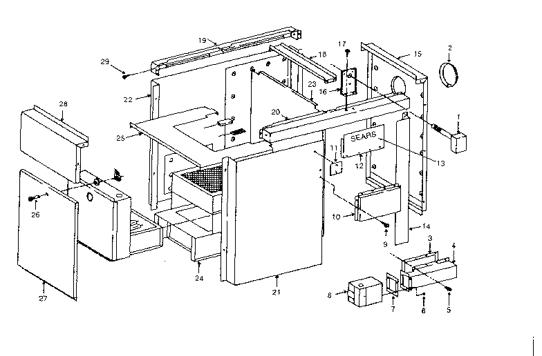 Kenmore 610742060 casing assembly diagram