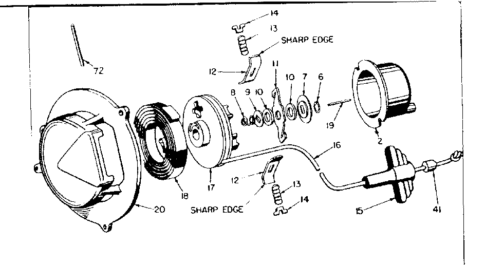 Craftsman 91760020 rewind starter diagram