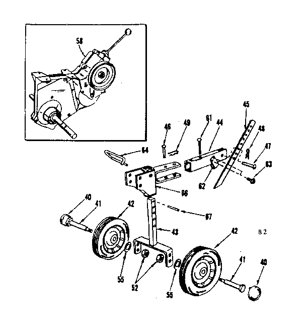 Craftsman 917298570 transport wheels diagram