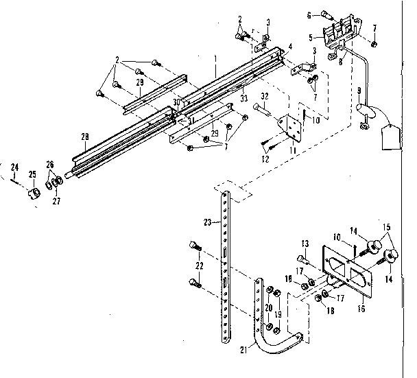 Craftsman 139663853 rail assembly diagram