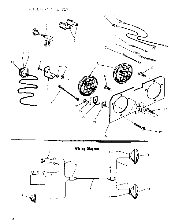 Craftsman 91725231 headlight assembly diagram