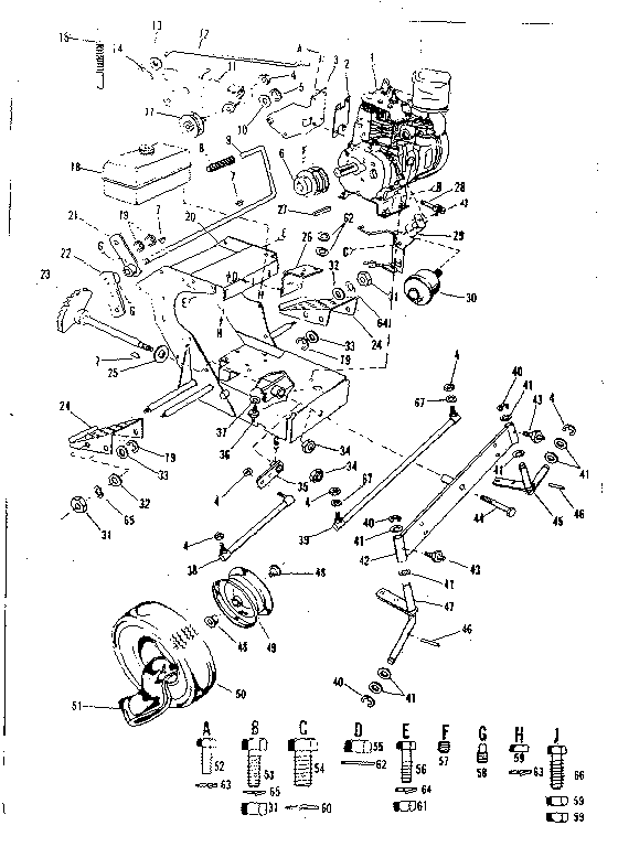 Craftsman 91725450-1987 drive assembly diagram