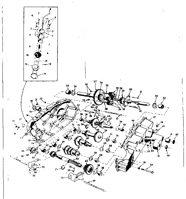Craftsman 91725450-1987 transaxle diagram