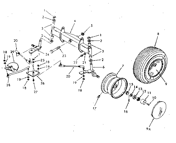 Craftsman 91725501 front axle assembly diagram