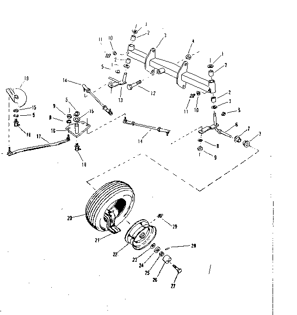 Craftsman 91725520 front axle assembly diagram