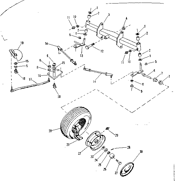 Craftsman 91725510A front axle assembly diagram