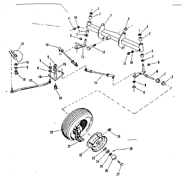 Craftsman 91725550 front axle assembly diagram