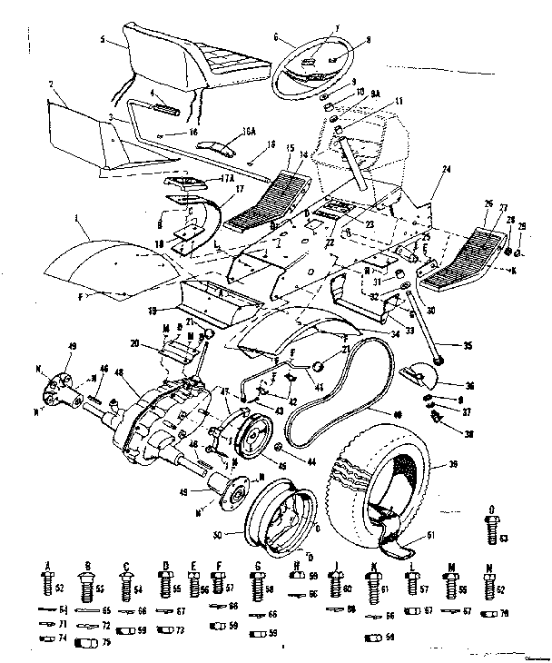 Craftsman 91725550 steering assembly diagram