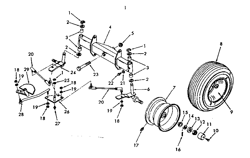 Craftsman 91725620 front axle diagram
