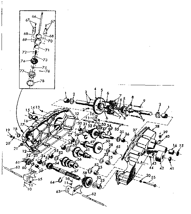 Craftsman 91725620 transaxle diagram