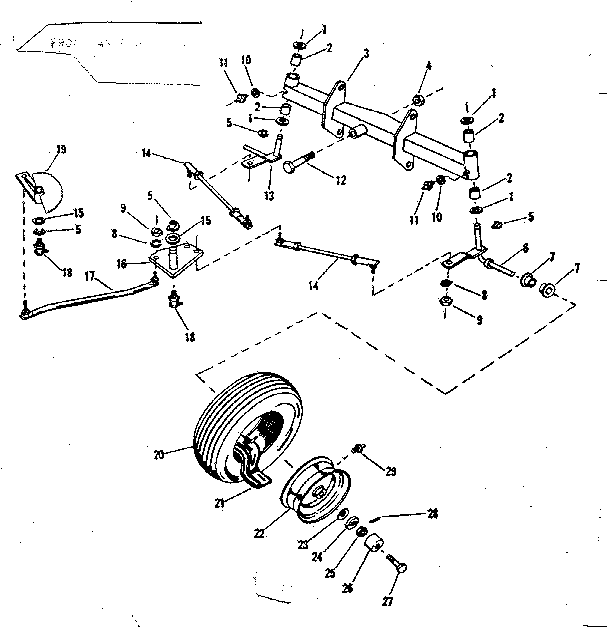 Craftsman 91725630 front axle assembly diagram