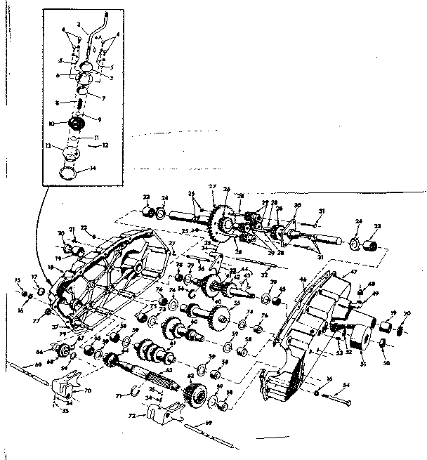 Craftsman 91725470 transaxle diagram