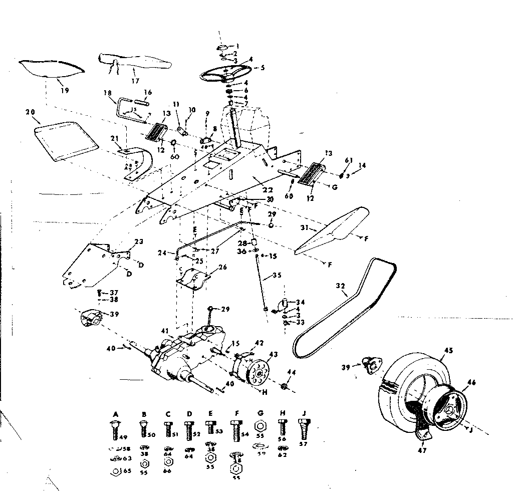 Craftsman 91799420 steering assembly diagram