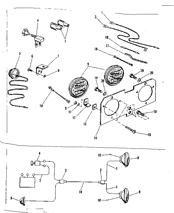 Craftsman 91799820 headlight assembly diagram