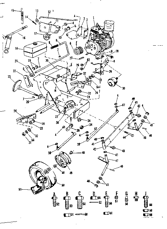 Craftsman 91725460 drive assembly diagram