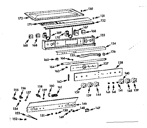 Kenmore 1039886740 control panel section diagram