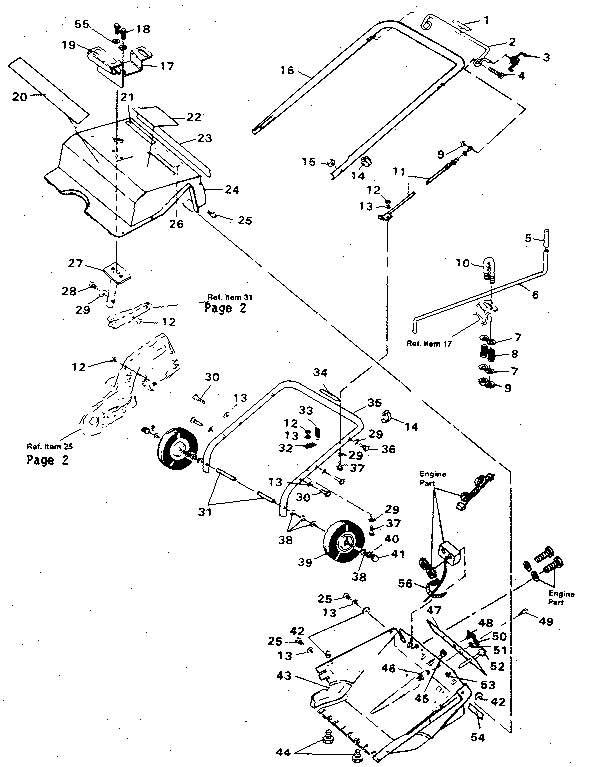 Craftsman 536884320 main frame diagram