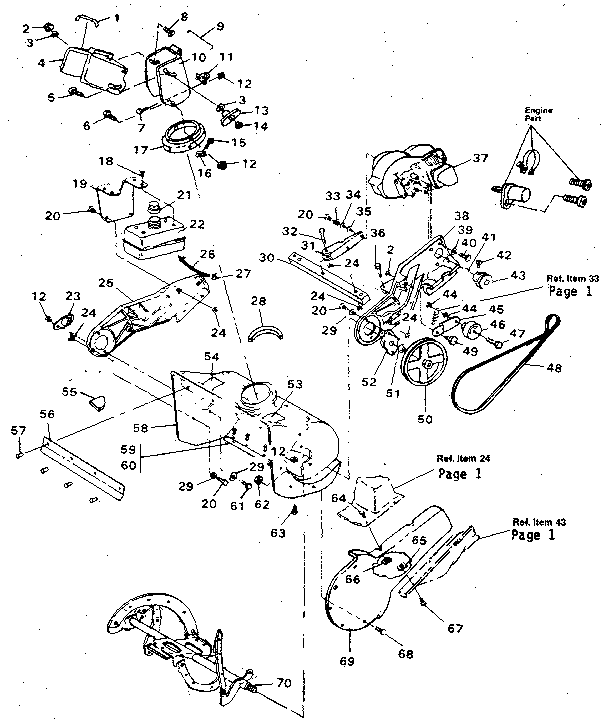 Craftsman 536884320 auger housing assembly diagram