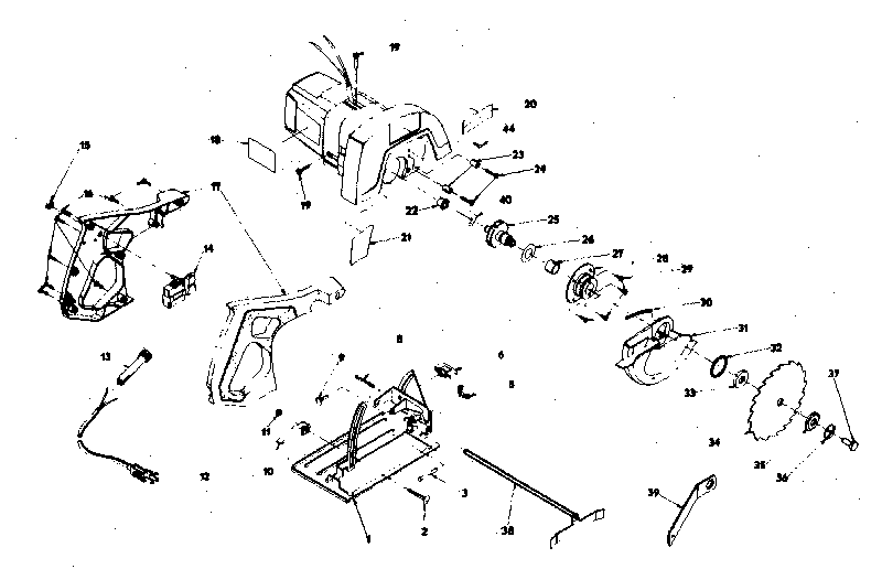 Craftsman 31510940 base and blade assembly diagram