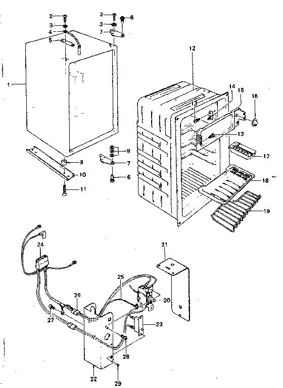 Norcold DE-400C unit diagram