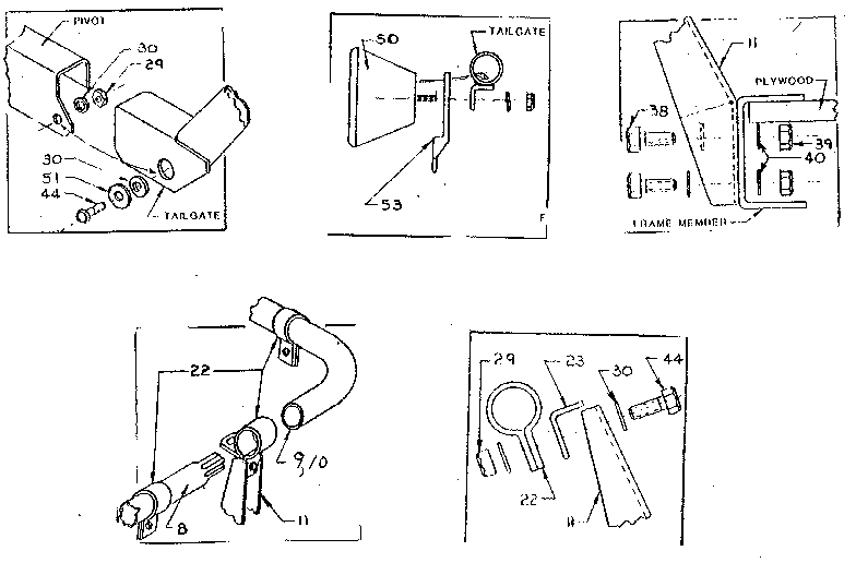 Craftsman 75886 rail assembly diagram