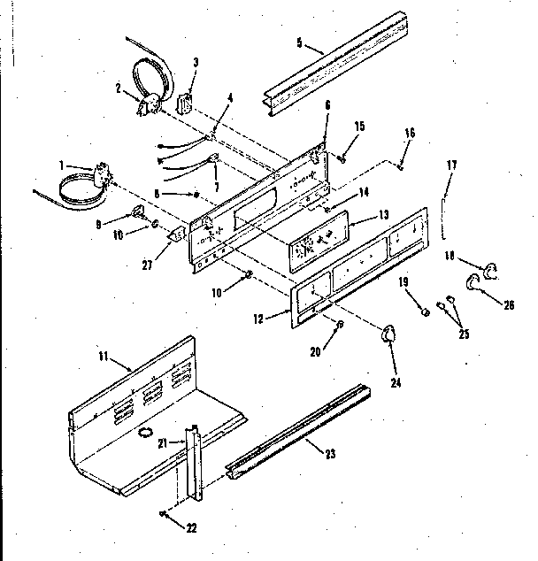 Kenmore 2784268491 control panel diagram