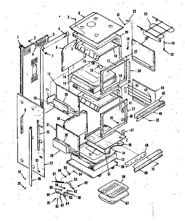 Kenmore 2784268491 body section diagram