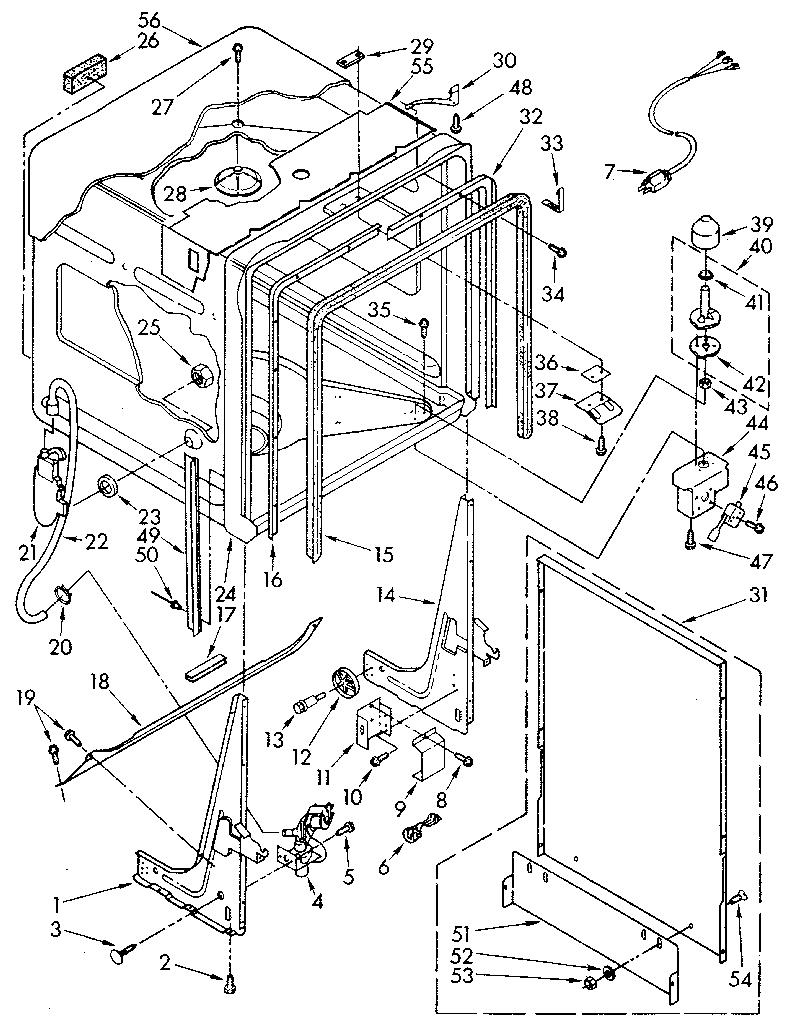 Kenmore 6651698580 tub diagram