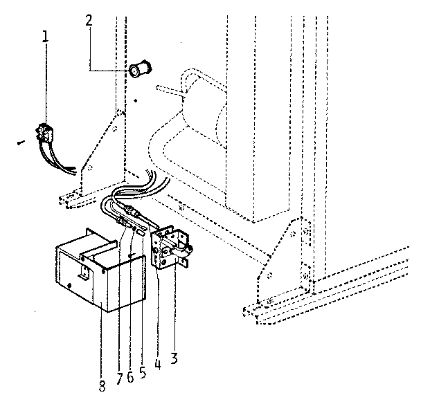 Kenmore 49163 back view diagram