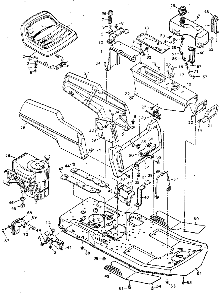 Craftsman 502254171 body chassis diagram