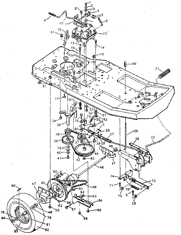Craftsman 502254171 drive system diagram