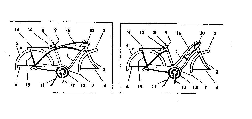 Sears 502460030 frame assembly diagram