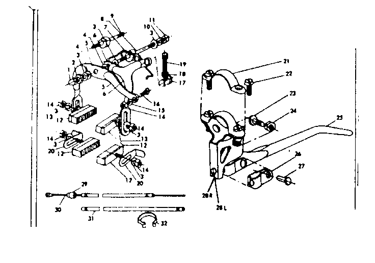 Sears 502474640 front and rear caliper hand brake diagram