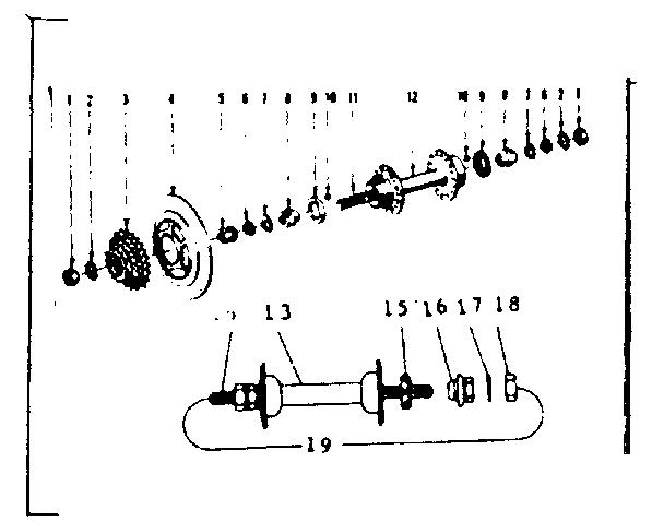 Sears 502477250 front & rear hub parts diagram