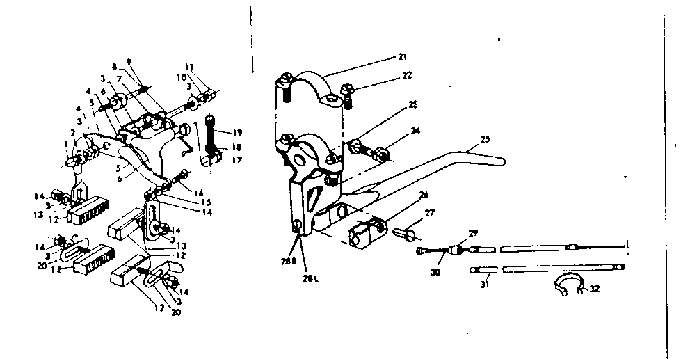 Sears 502477710 front & rear caliper hand brake diagram