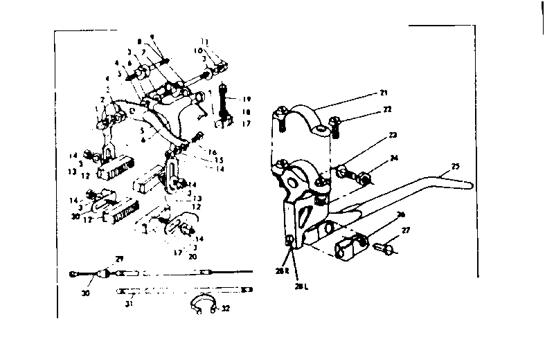 Sears 502477992 front and rear caliper hand brake diagram