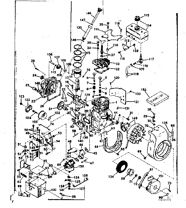 Craftsman 53682540 basic engine diagram