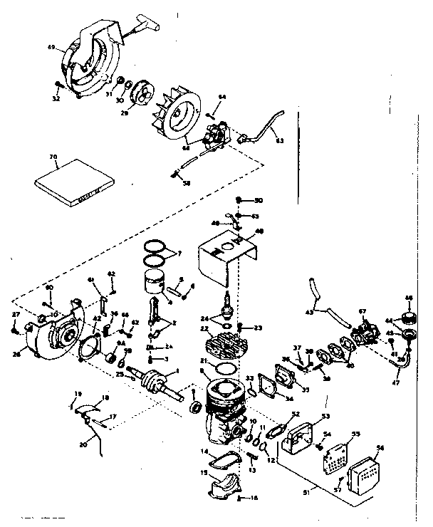 Craftsman 53613650 basic engine diagram